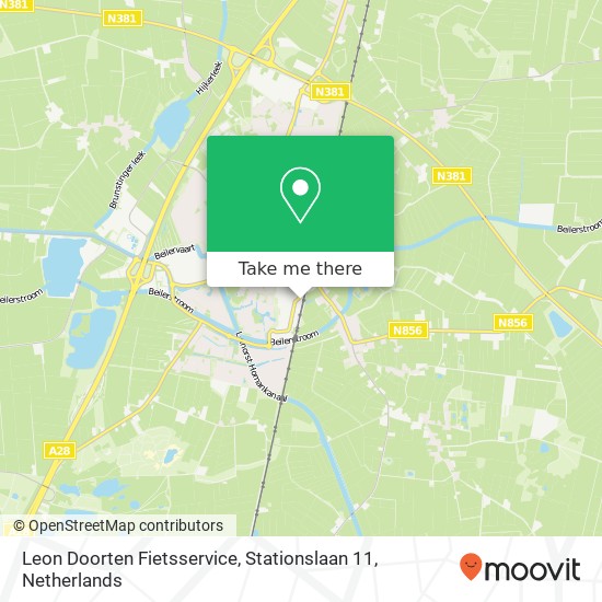 Leon Doorten Fietsservice, Stationslaan 11 map