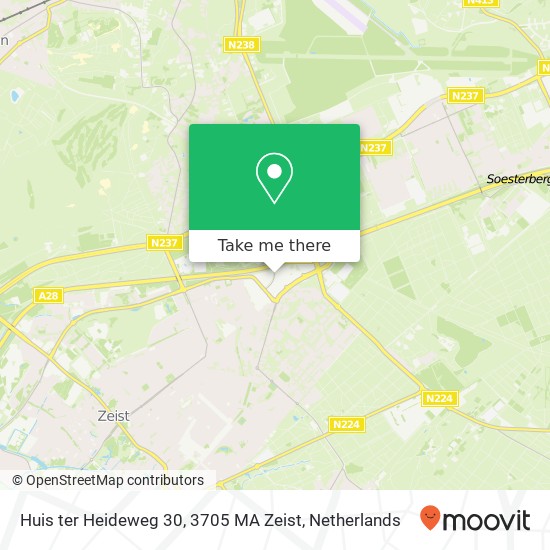 Huis ter Heideweg 30, 3705 MA Zeist map