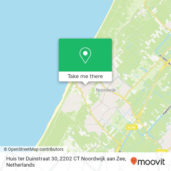 Huis ter Duinstraat 30, 2202 CT Noordwijk aan Zee map