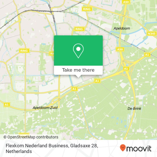 Flexkom Nederland Business, Gladsaxe 28 Karte