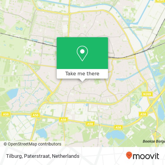 Tilburg, Paterstraat map