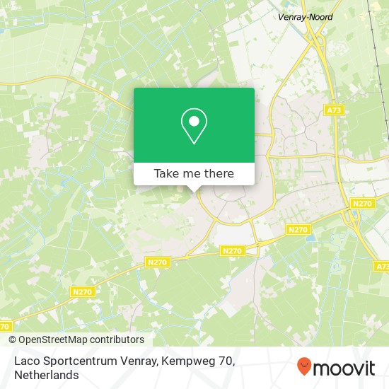 Laco Sportcentrum Venray, Kempweg 70 Karte