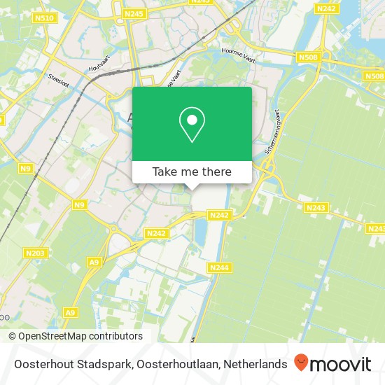 Oosterhout Stadspark, Oosterhoutlaan map