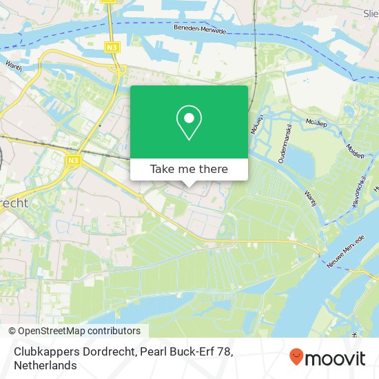 Clubkappers Dordrecht, Pearl Buck-Erf 78 map