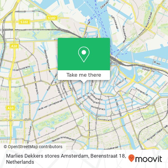 Marlies Dekkers stores Amsterdam, Berenstraat 18 map