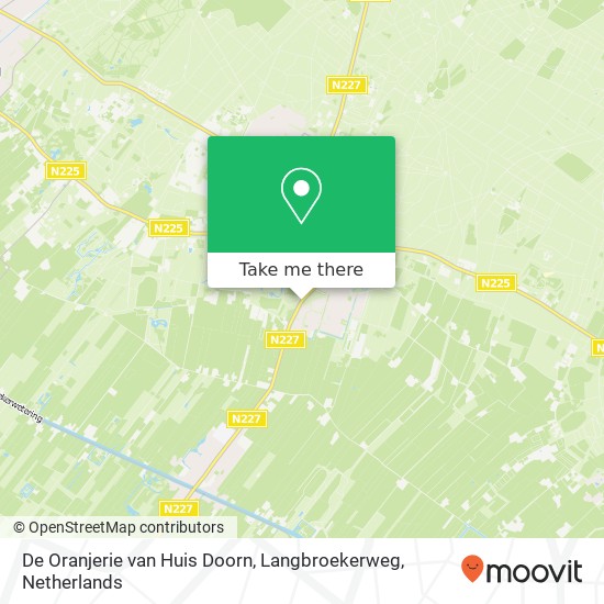 De Oranjerie van Huis Doorn, Langbroekerweg map