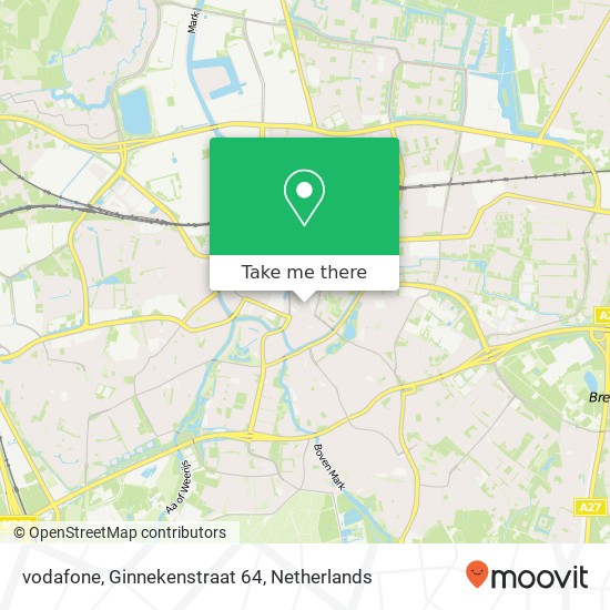 vodafone, Ginnekenstraat 64 map