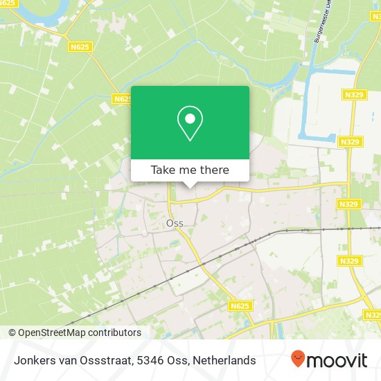 Jonkers van Ossstraat, 5346 Oss map