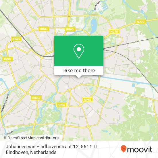 Johannes van Eindhovenstraat 12, 5611 TL Eindhoven map