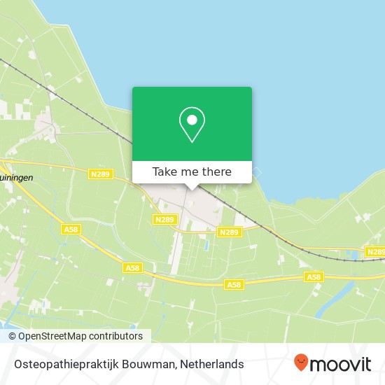 Osteopathiepraktijk Bouwman, Morlodestraat 28 map