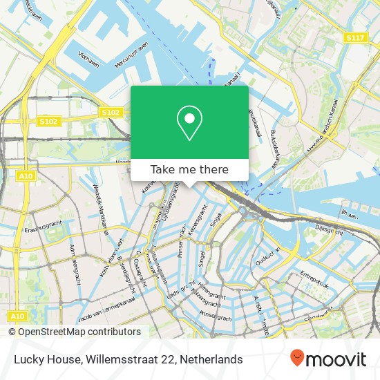 Lucky House, Willemsstraat 22 map