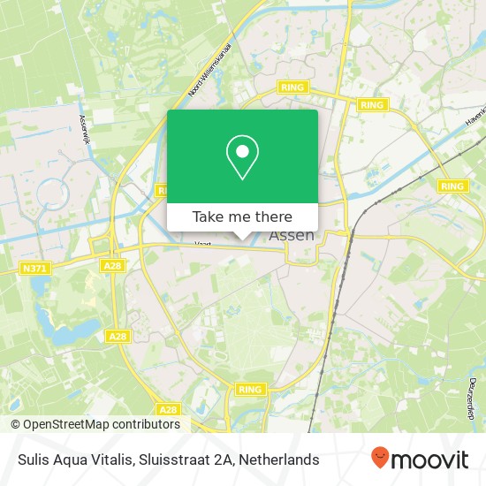 Sulis Aqua Vitalis, Sluisstraat 2A map