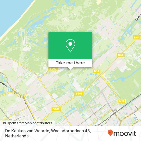 De Keuken van Waarde, Waalsdorperlaan 43 map