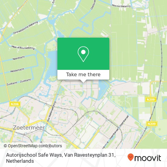 Autorijschool Safe Ways, Van Ravesteynplan 31 map