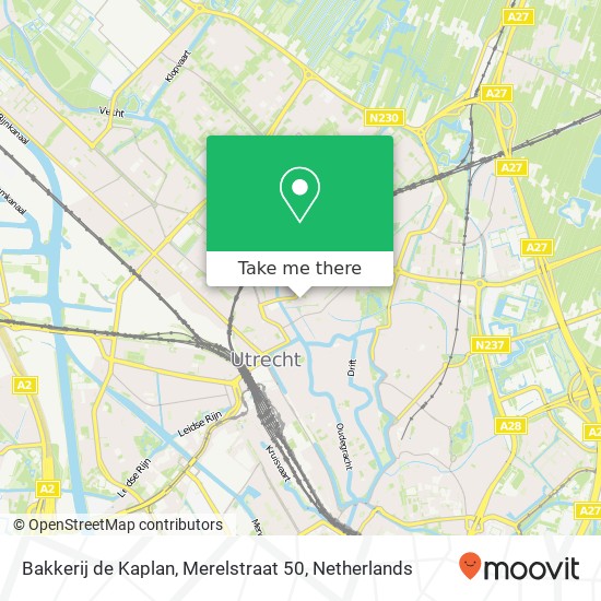 Bakkerij de Kaplan, Merelstraat 50 map