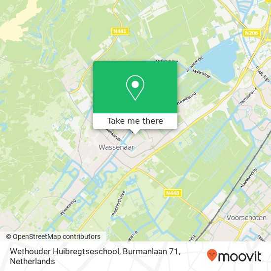 Wethouder Huibregtseschool, Burmanlaan 71 map