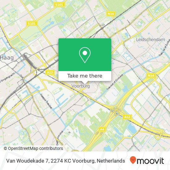 Van Woudekade 7, 2274 KC Voorburg map