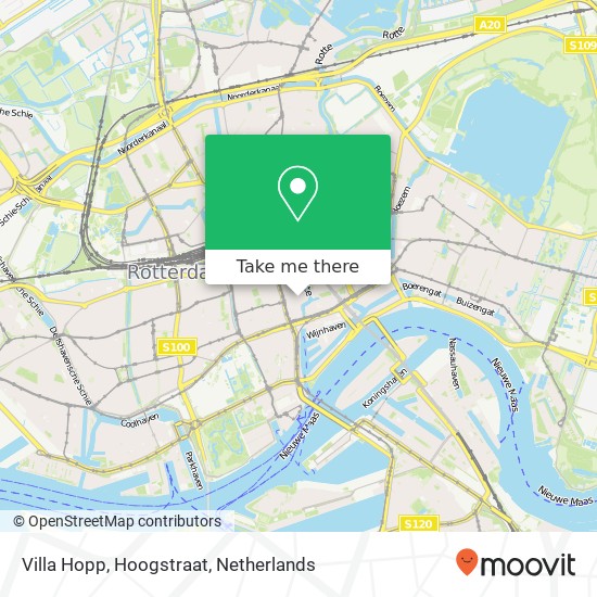 Villa Hopp, Hoogstraat map