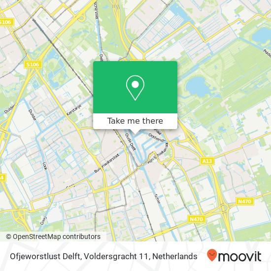 Ofjeworstlust Delft, Voldersgracht 11 map