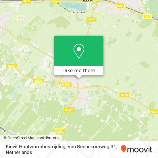 Kievit Houtwormbestrijding, Van Bennekomweg 31 map