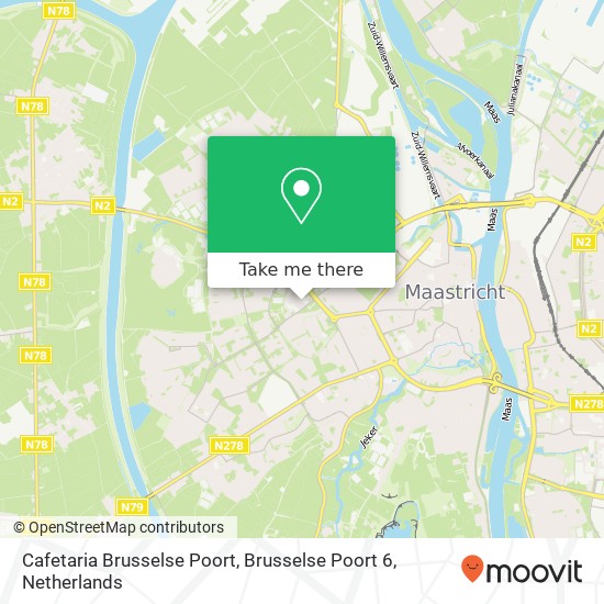 Cafetaria Brusselse Poort, Brusselse Poort 6 map