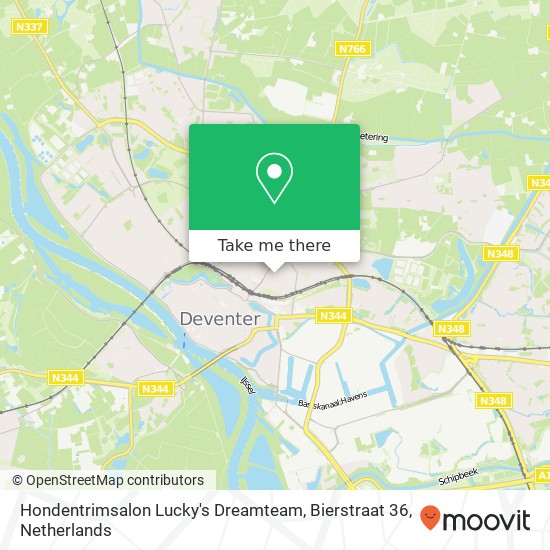 Hondentrimsalon Lucky's Dreamteam, Bierstraat 36 map