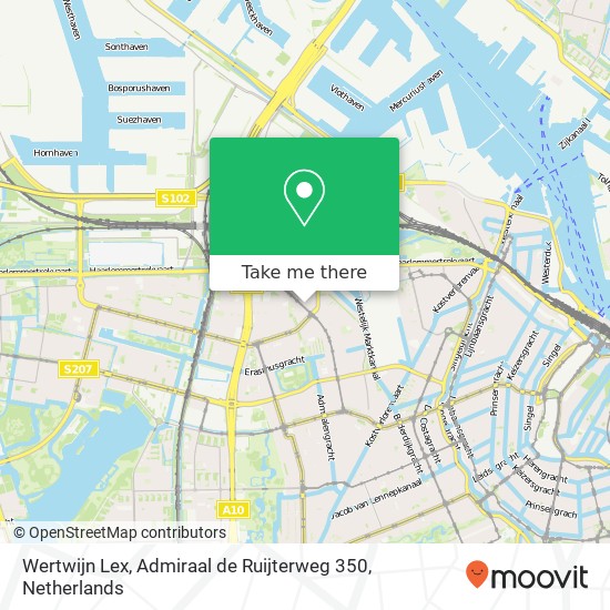 Wertwijn Lex, Admiraal de Ruijterweg 350 map