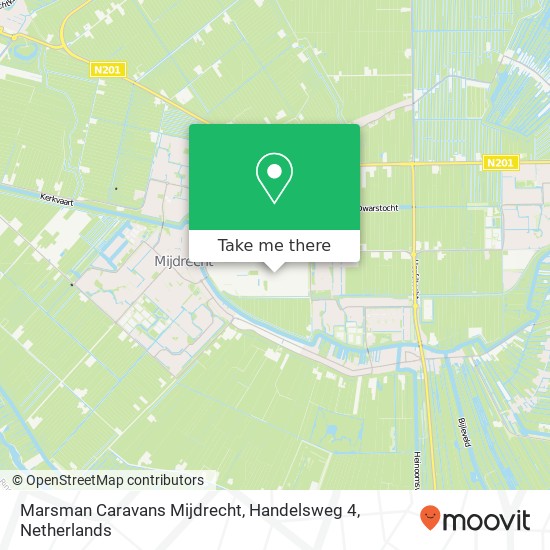 Marsman Caravans Mijdrecht, Handelsweg 4 map