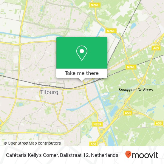 Cafétaria Kelly's Corner, Balistraat 12 map