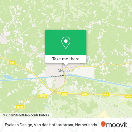 Eyelash Design, Van der Hofstatstraat Karte