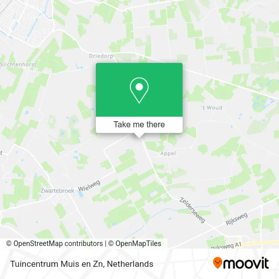 Tuincentrum Muis en Zn map
