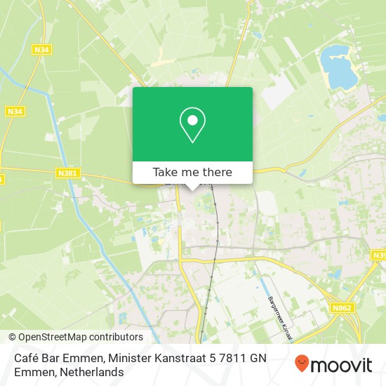 Café Bar Emmen, Minister Kanstraat 5 7811 GN Emmen map