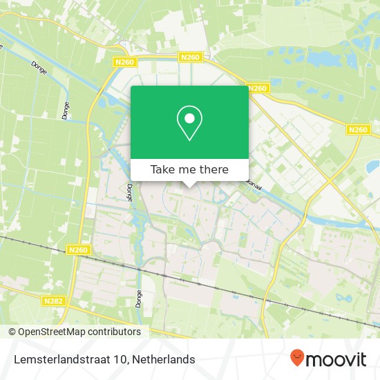 Lemsterlandstraat 10 map