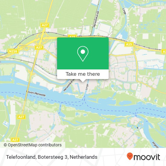 Telefoonland, Botersteeg 3 map