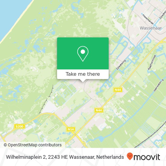 Wilhelminaplein 2, 2243 HE Wassenaar map