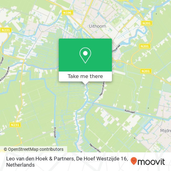 Leo van den Hoek & Partners, De Hoef Westzijde 16 map