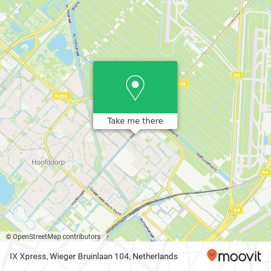 IX Xpress, Wieger Bruinlaan 104 map