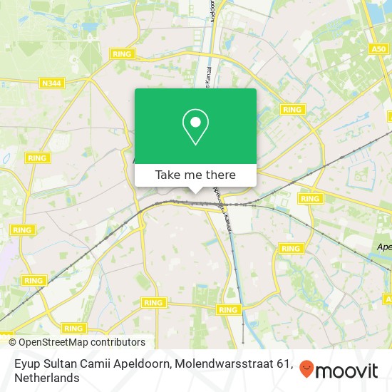 Eyup Sultan Camii Apeldoorn, Molendwarsstraat 61 map