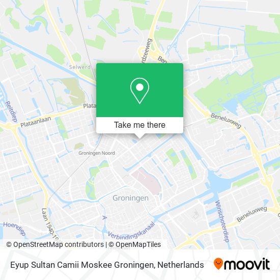 Eyup Sultan Camii Moskee Groningen map