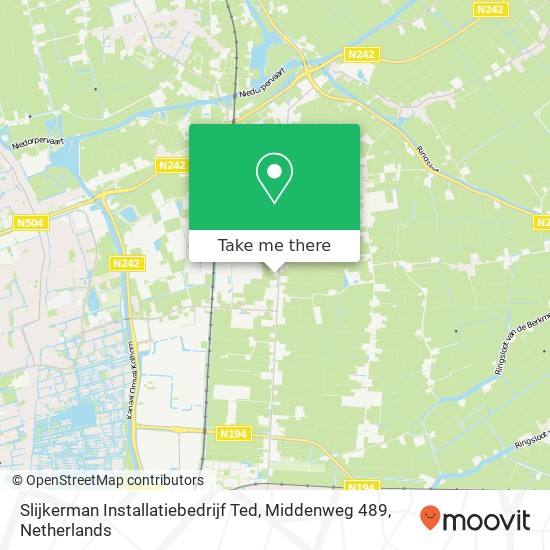 Slijkerman Installatiebedrijf Ted, Middenweg 489 map