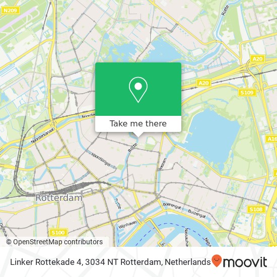 Linker Rottekade 4, 3034 NT Rotterdam map