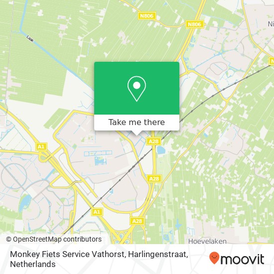 Monkey Fiets Service Vathorst, Harlingenstraat map