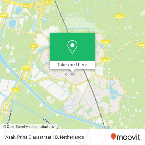 Asak, Prins Clausstraat 1B map