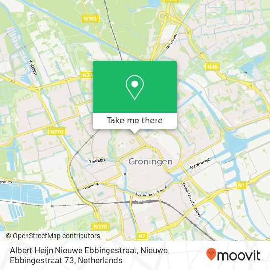 Albert Heijn Nieuwe Ebbingestraat, Nieuwe Ebbingestraat 73 map