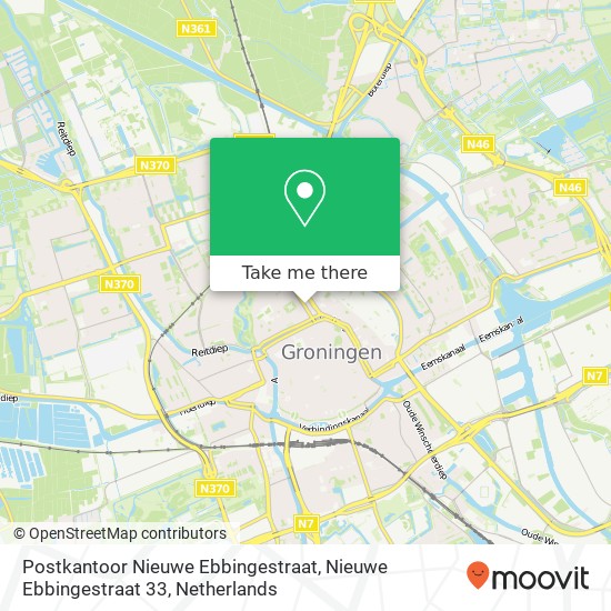 Postkantoor Nieuwe Ebbingestraat, Nieuwe Ebbingestraat 33 map