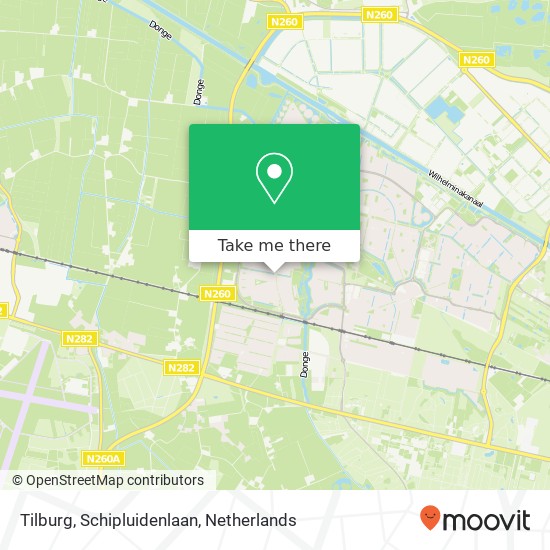 Tilburg, Schipluidenlaan map