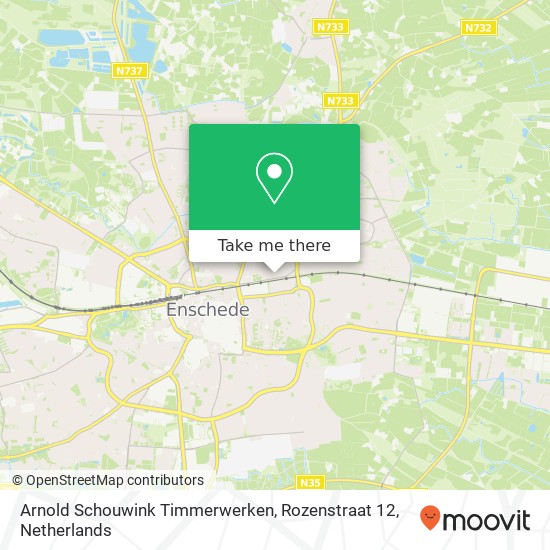 Arnold Schouwink Timmerwerken, Rozenstraat 12 Karte