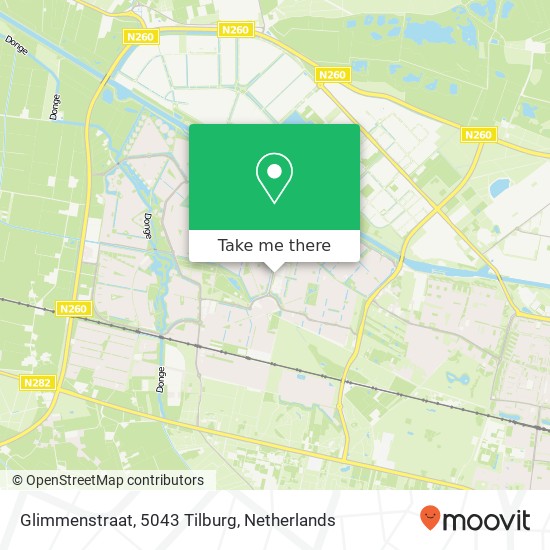 Glimmenstraat, 5043 Tilburg Karte