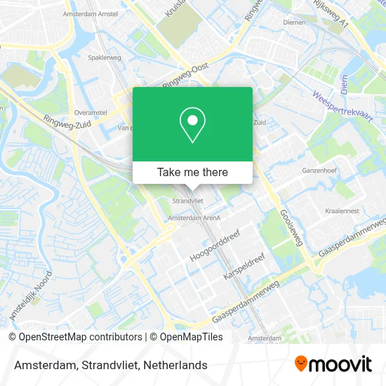 Amsterdam, Strandvliet map
