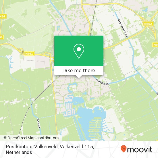 Postkantoor Valkenveld, Valkenveld 115 Karte